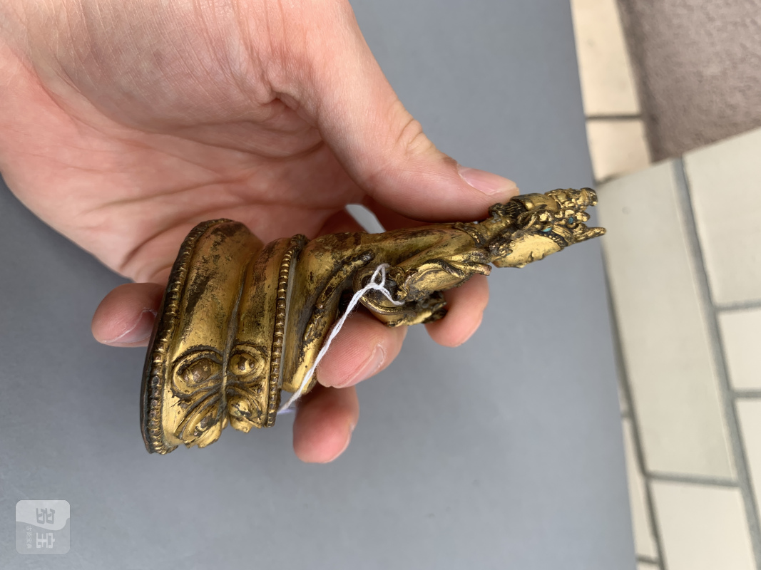 A GILT-COPPER FIGURE OF MANJUSHRI - 图10
